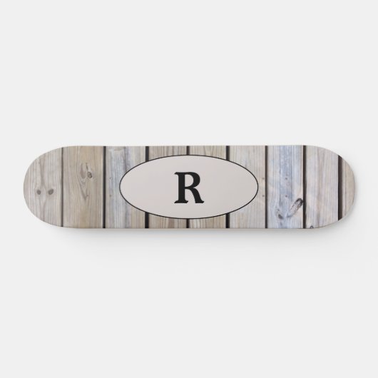 Skateboard Monogramme en bois patiné (Horz)