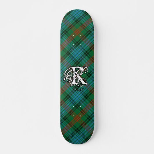 Skateboard Monogramme extrême de Ross de clan de tartan (Devant)