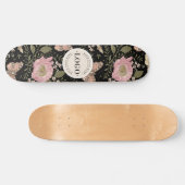 Skateboard Monogramme floral botanique de fleurs sauvages à l (Horz)