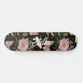 Skateboard Monogramme floral botanique de fleurs sauvages à l (Horz)