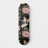 Skateboard Monogramme floral botanique de fleurs sauvages à l (Recto)