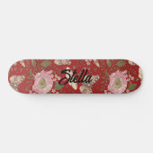 Skateboard Monogramme floral botanique de fleurs sauvages à l (Horz)