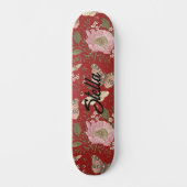 Skateboard Monogramme floral botanique de fleurs sauvages à l (Recto)