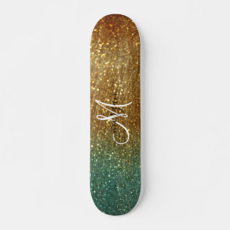 Skateboard Monogramme Holographique Parties scintillant or