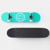 Skateboard Monogramme initial du cadre de ligne clé grecque d (Horz)