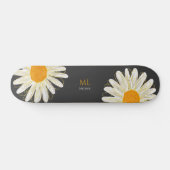 Skateboard Monogramme minimaliste cascolol Chamomiles (Horz)