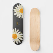 Skateboard Monogramme minimaliste cascolol Chamomiles (Recto)