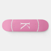 Skateboard monogramme minimaliste personnalisé (Horz)