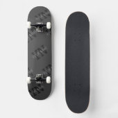 Skateboard Monogramme moderne Carrelé gris foncé Nom/autre te (Recto)