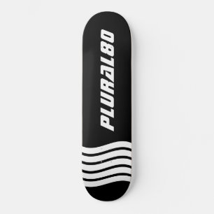 Skateboard Monogramme moderne noir et blanc