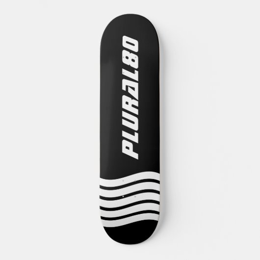 Skateboard Monogramme moderne noir et blanc (Recto)