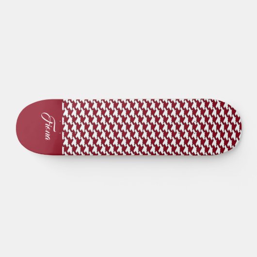 Skateboard Monogramme motif de base rouge et blanc (Horz)