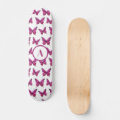 Skateboard Monogramme Motif rose rose pâle moderne (Recto)