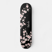 Skateboard Monogramme noir BLUSH rose cerisier (Recto)