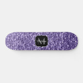 Skateboard Monogramme paillettes violet ultra-violet (Horz)