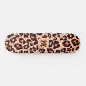 Skateboard Monogramme personnalisé guépard (Horz)