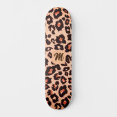 Skateboard Monogramme personnalisé guépard (Recto)