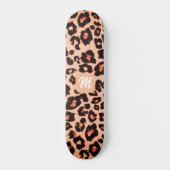 Skateboard Monogramme personnalisé guépard (Recto)