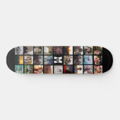 Skateboard Monogramme personnalisé Nom Cool Instagram Photo C (Horz)