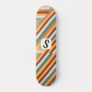 Skateboard Monogramme personnalisé Retro les années 70 Skate