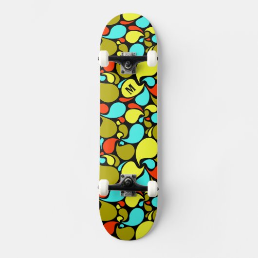 Skateboard Monogramme Pop Art Paisley (Recto)