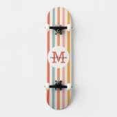 Skateboard Monogramme Retro Grandes Colorées Personnalisées (Recto)
