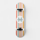 Skateboard Monogramme Retro Grandes Colorées Personnalisées (Recto)