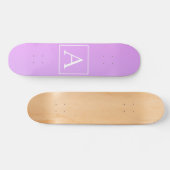 Skateboard Monogramme simple | Ombre subtil rose/violet (Horz)