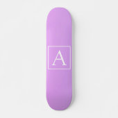 Skateboard Monogramme simple | Ombre subtil rose/violet (Devant)