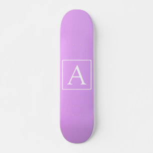 Skateboard Monogramme simple Ombre subtil rose/violet