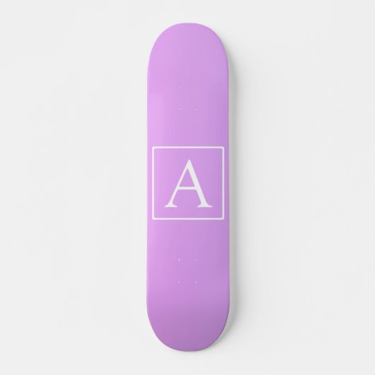 Skateboard Monogramme simple | Ombre subtil rose/violet (Devant)