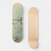 Skateboard Monogramme Stardust sur Sea Green Skate (Recto)