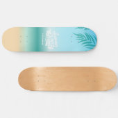 Skateboard Monogramme Tropical Ombre Beach Summer Vibes (Horz)
