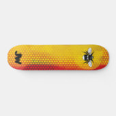 Skateboard Monogramme urbain moderne d'abeilles (Horz)