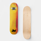 Skateboard Monogramme urbain moderne d'abeilles (Recto)