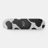 Skateboard Monogramme vache noir et blanc (Horz)