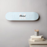 Skateboard Monogramme Vintage calligraphie Pastel Blue<br><div class="desc">monogramme gras combiné à calligraphie vintage.</div>