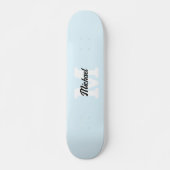 Skateboard Monogramme Vintage calligraphie Pastel Blue (Devant)