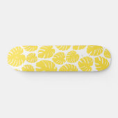 Skateboard Monstera - Citron jaune et blanc (Horz)