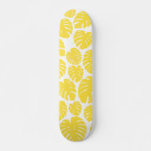 Skateboard Monstera - Citron jaune et blanc (Devant)