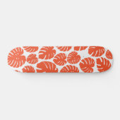 Skateboard Monstera - Orange et blanc (Horz)