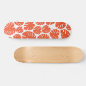 Skateboard Monstera - Orange et blanc (Horz)