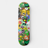 Skateboard Monstres caractères mignons Motif d'Halloween (Recto)