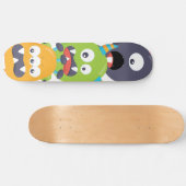 Skateboard Monstres empilées Orange Vert Noir Enfants (Horz)