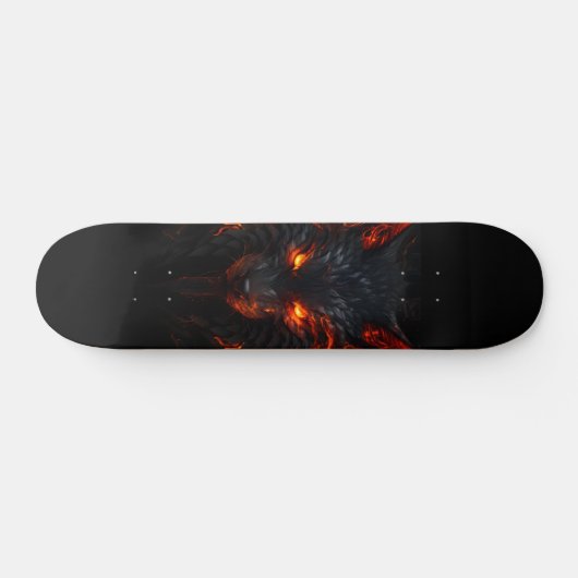 Skateboard Monstruo zorro con ojos rojos (Horz)