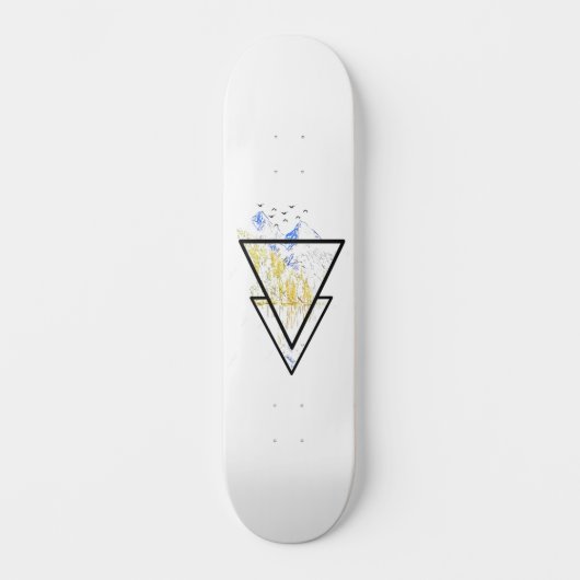 Skateboard Montagne Géométrique (Recto)
