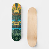 Skateboard Montagnes et Soleil (Recto)