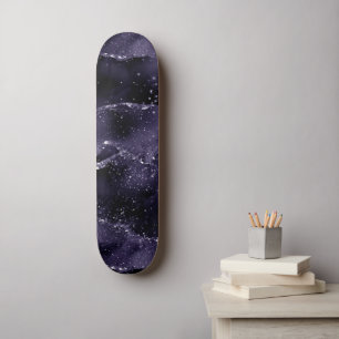 Skateboard Moody Agate   Midnight Indigo Deep Purple Glam