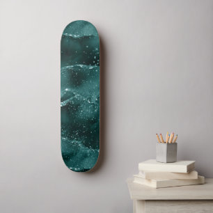 Skateboard Moody Agate Turquoise Vert Malachite Riche Joyau