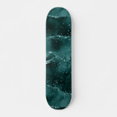 Skateboard Moody Agate | Turquoise Vert Malachite Riche Joyau (Devant)